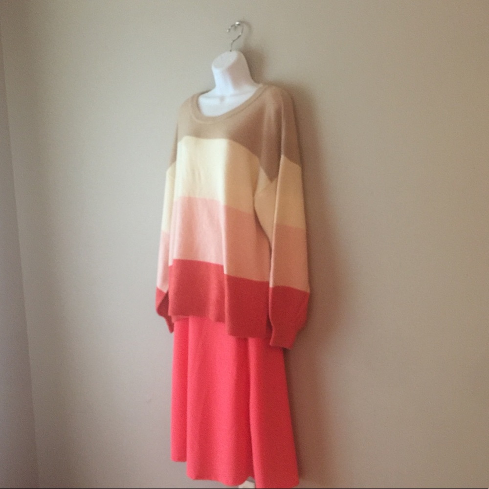 PLUS SIZE SWEATER & SKIRT